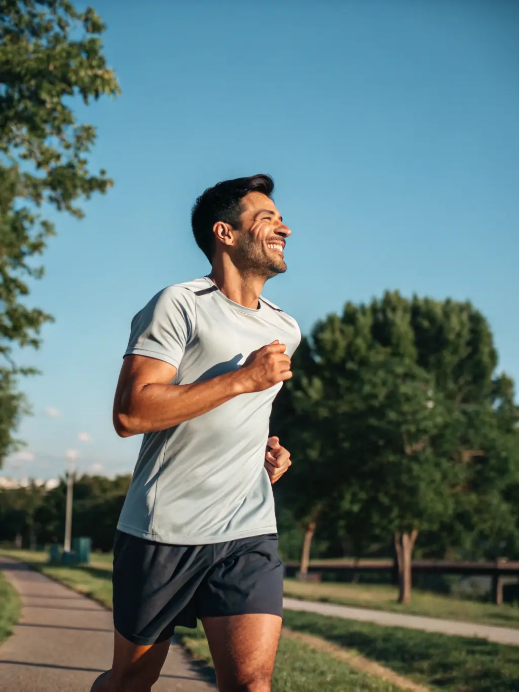 A person exercising and feeling energetic, symbolizing the increased energy levels and vitality that come with improved gut health through Multiflor's products.